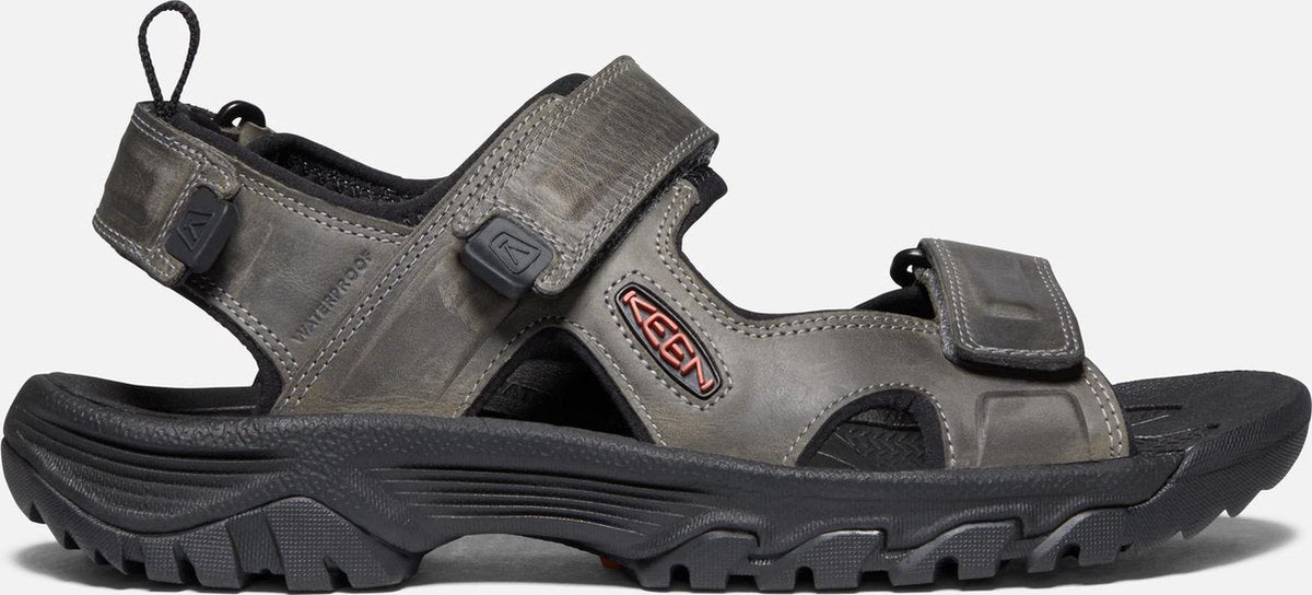 KEEN Heren Targhee III Grey/Black Open-Toe Sandaal - Maat 39.5