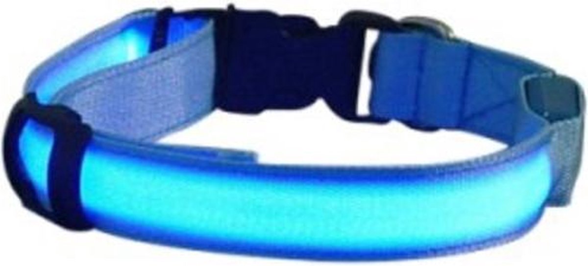 ABC-Led Honden Halsband - Blauw - S -  35 - 43 cm