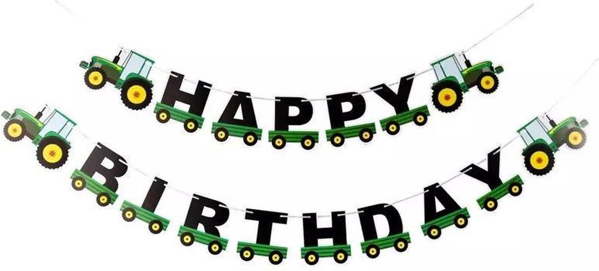 Trekker slinger tekst Happy Birthday