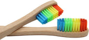 KELERINO. Bamboe Tandenborstel Zacht/medium - 2 stuks - Regenboog