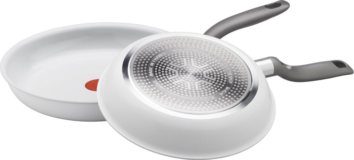 Tefal Ceramic Control White Pannenset - Ø 24 & Ø  28 cm - Inductie