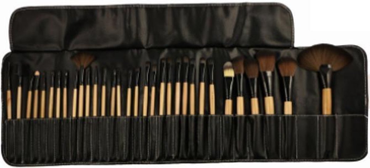 32-delige Make Up Set - Kwasten Set - Make Up Etui - Zwarte Professionele Make Up Set