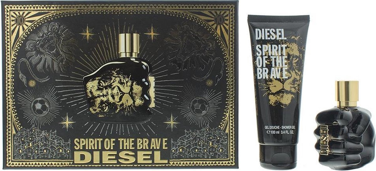 Diesel Spirit Of The Brave Eau De Toilette Gift Set: Eau De Toilette 50ml - Shower Gel 100ml