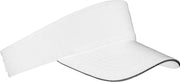 Wit/zwart zonneklep petje voor volwassenen - Katoenen witte/witte zonnekleppen met klittenbandsluiting - Dames/heren