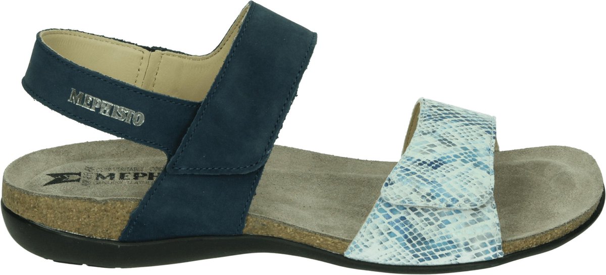 Mephisto AGAVE BUCKSOFT - Volwassenen Platte sandalenDames Sandalen - Kleur: Blauw - Maat: 41