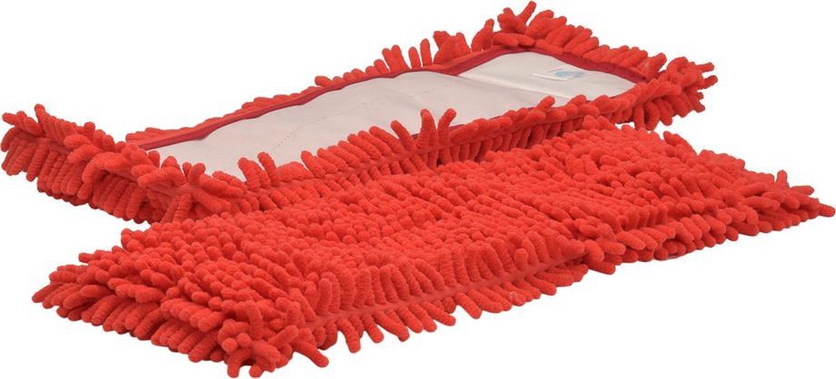 Vloermop Rasta Microvezel - 42cm - 2 Stuks - Rood