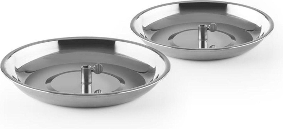 Food tray grillkorf kebab master pro accesoires 2 stuk roestvrij staal