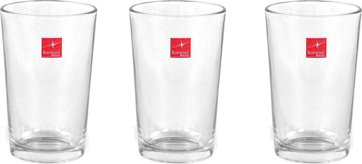 12x Stapelbare drinkglazen/waterglazen transparant 200 ml - Glazen - Drinkglas/waterglas/sapglas