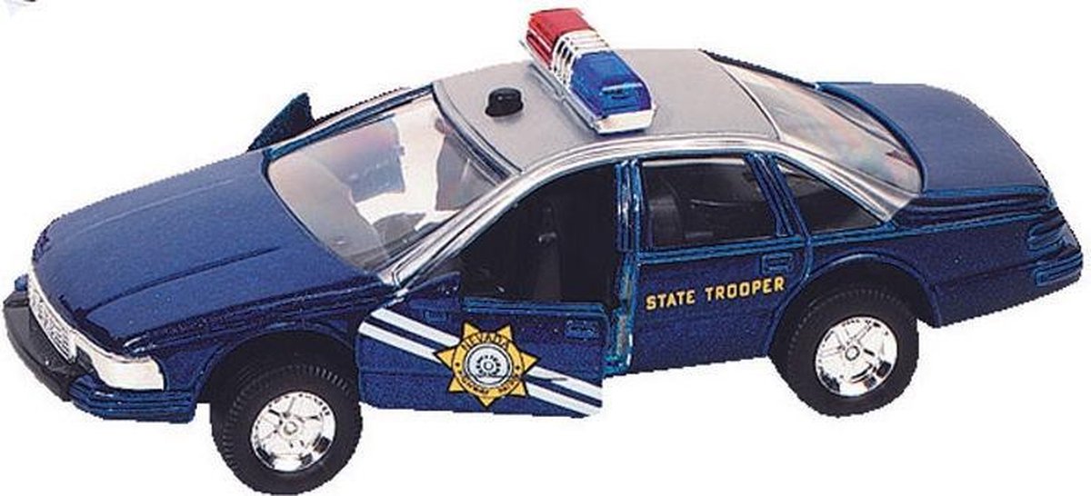 Sonic series Metalen politiewagen: 13 cm blauw