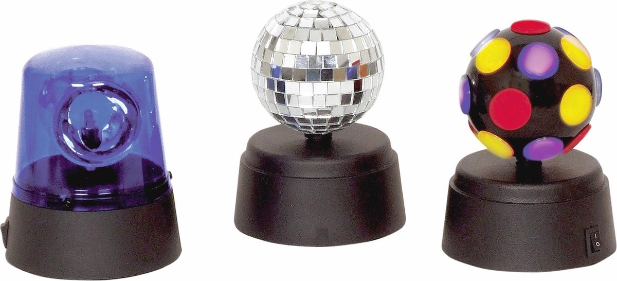 Cheetah mini disco party lichtset werkt op batterijen