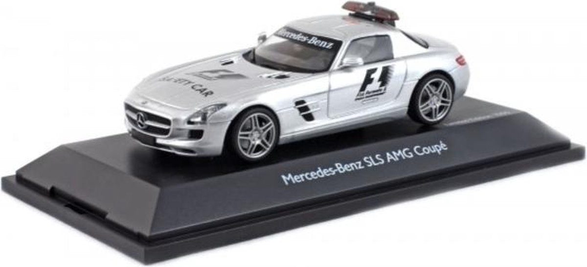 Mercedes-Benz SLS AMG Coupé - Safety Car (Zilver) (10 cm) 1/43 Schuco  - Modelauto - Schaalmodel - Model auto - Miniatuurautos - Miniatuur auto
