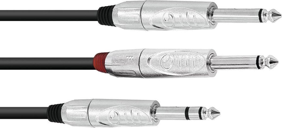 OMNITRONIC Adaptercable Jack/2xJack 3m