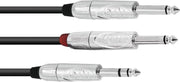 OMNITRONIC Adaptercable Jack/2xJack 3m