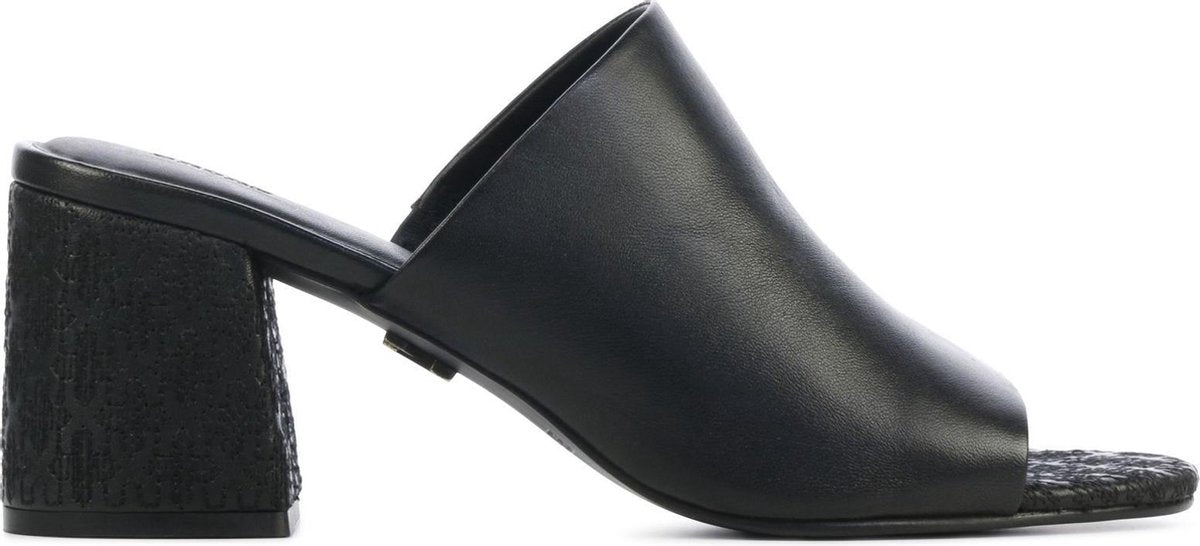 Bronx Vrouwen Leren  Slippers / Damesschoenen 84501-de - Zwart - Maat 38