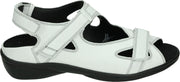 Durea 7258 H - Volwassenen Platte sandalenDames Sandalen - Kleur: Wit/beige - Maat: 37