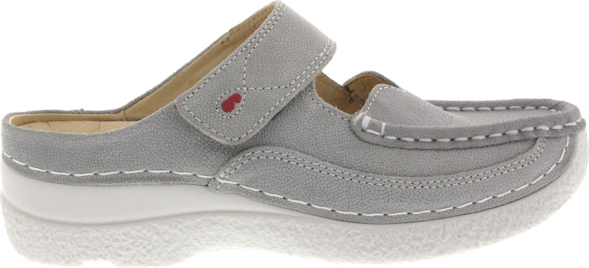 Dames Slippers Wolky 0622715-206 Roll Slipper Licht Grijs - Maat 39