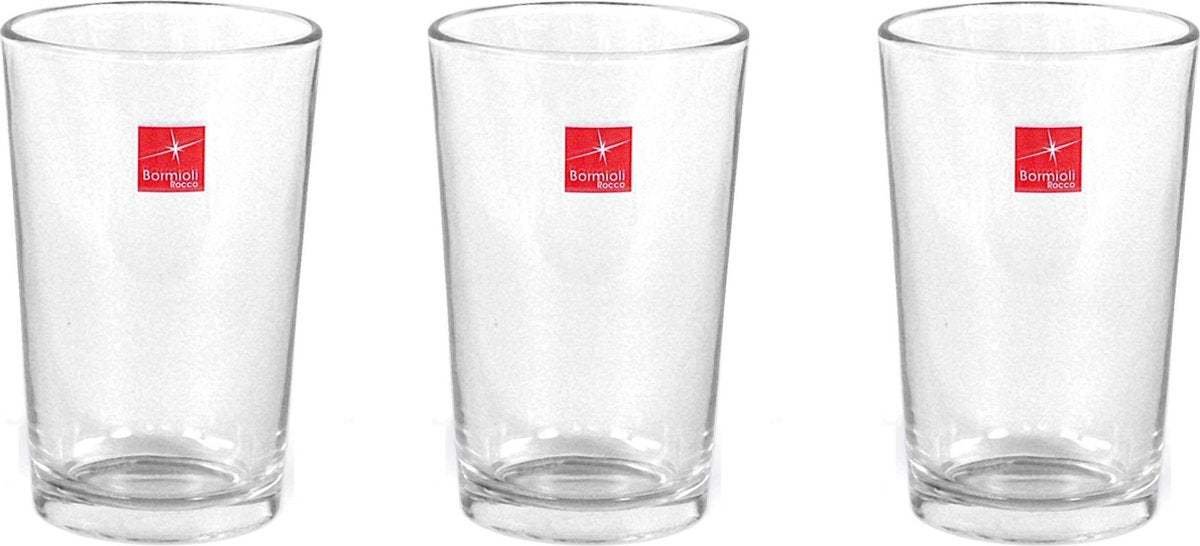 12x Stapelbare drinkglazen/waterglazen transparant 200 ml - Glazen - Drinkglas/waterglas/sapglas