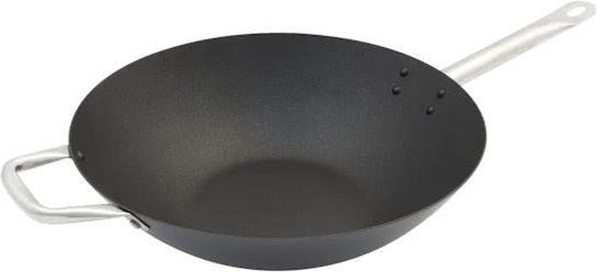 Point-Virgule - Wok - Wokpan met antiaanbaklaag - Extra handvat - ɸ 36cm