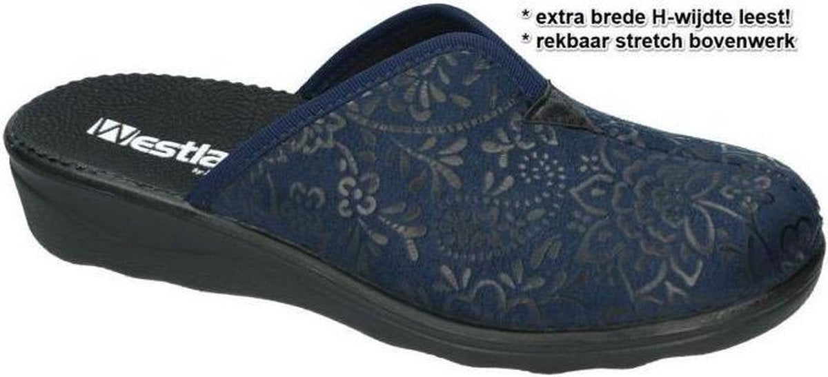 Westland -Dames -  blauw donker - pantoffels - maat 37