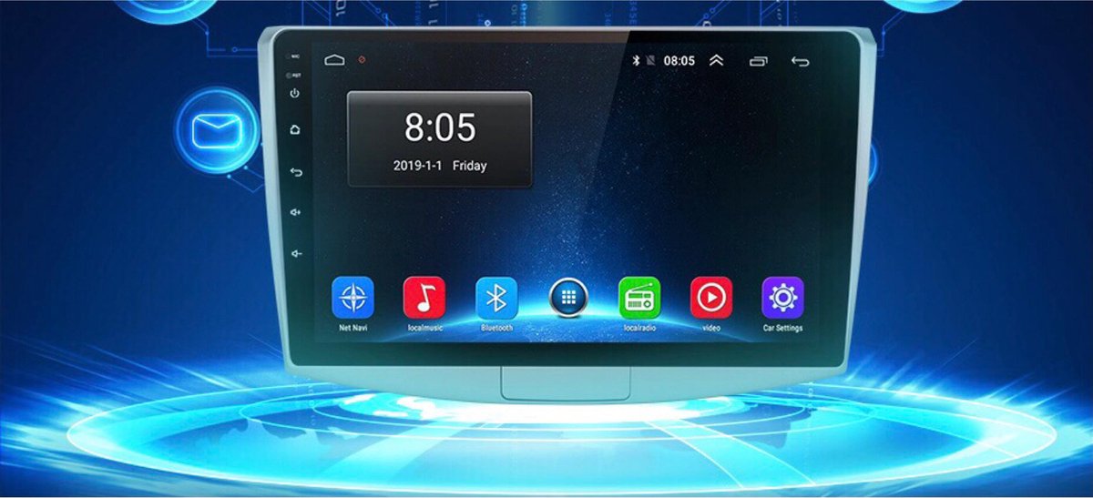 Volkswagen Passat 2005-2015 Android 10 autoradio navigatie multimediasysteem bluetooth usb wifi 1+16GB