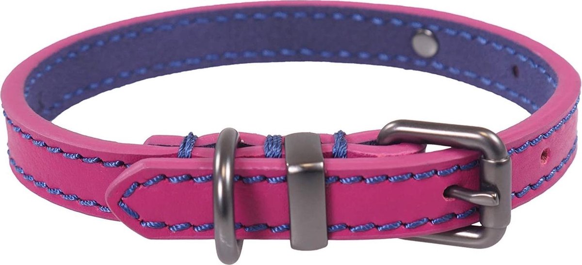 Joules halsband hond leer roze (45