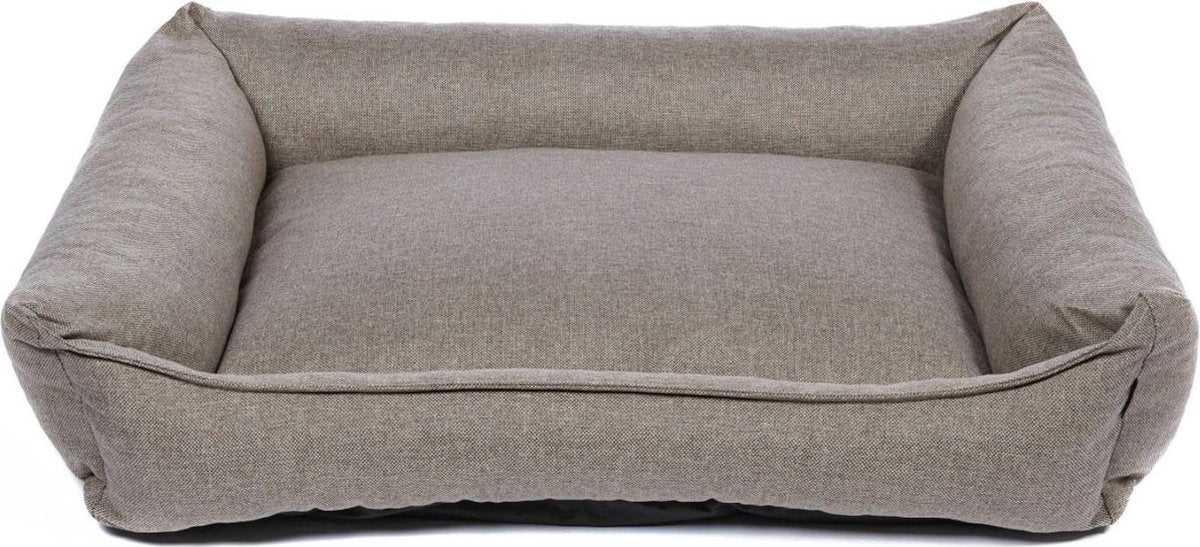snObbs Kingston L Hondenmand - Hondenkussen – Trendy Hondenbank - Hondenbed Geschikt voor de Wasmachine - 100 x 80 x 23 - Beige