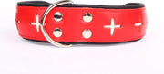 Dog's Companion - leren halsband - Swiss - 51-60 cm x 50 mm - Rood