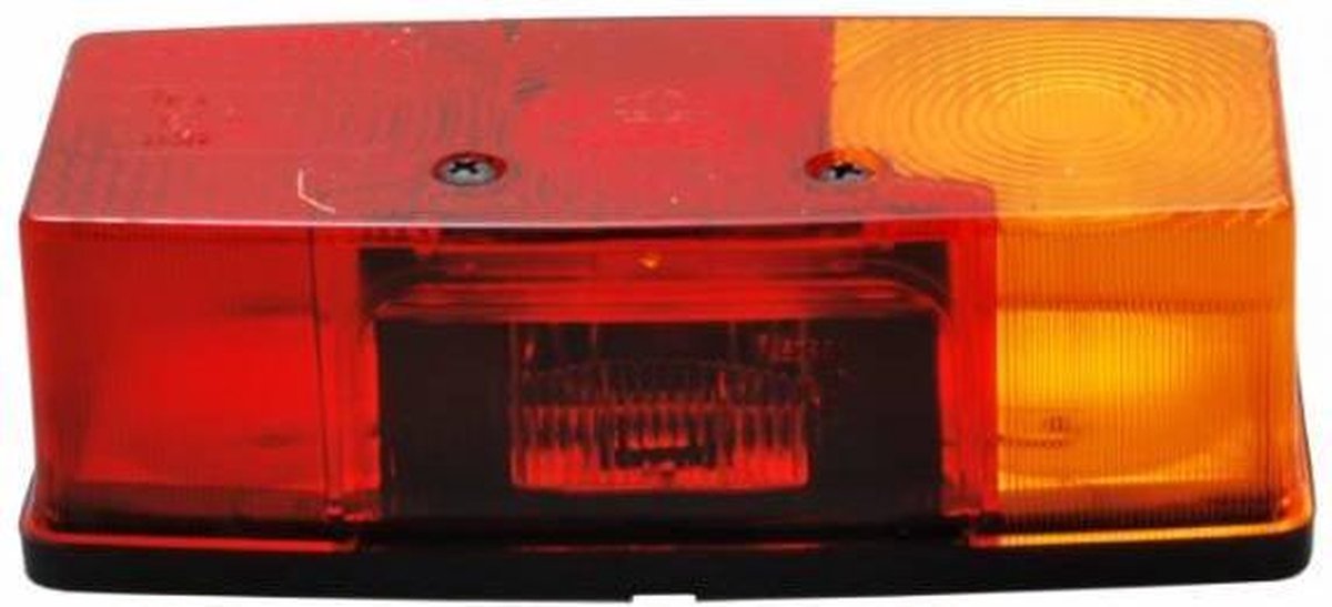 3 kamer achterlicht Rechts met kentekenverlichting 158x64x51 mm