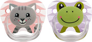 Dr Brown's Fopspeen - Animal Faces - Fase 1 - 0-3 Maanden - Roze - 2-pack