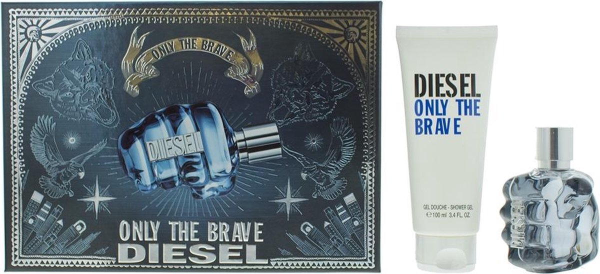 Diesel Only The Brave Geschenkset 50ml EDT + 100ml Douchegel