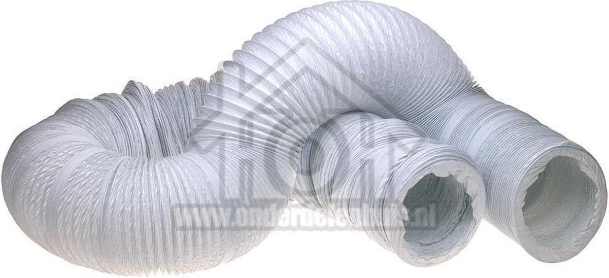 Universeel Slang 120 mm wit -PVC- P/MTR 431011