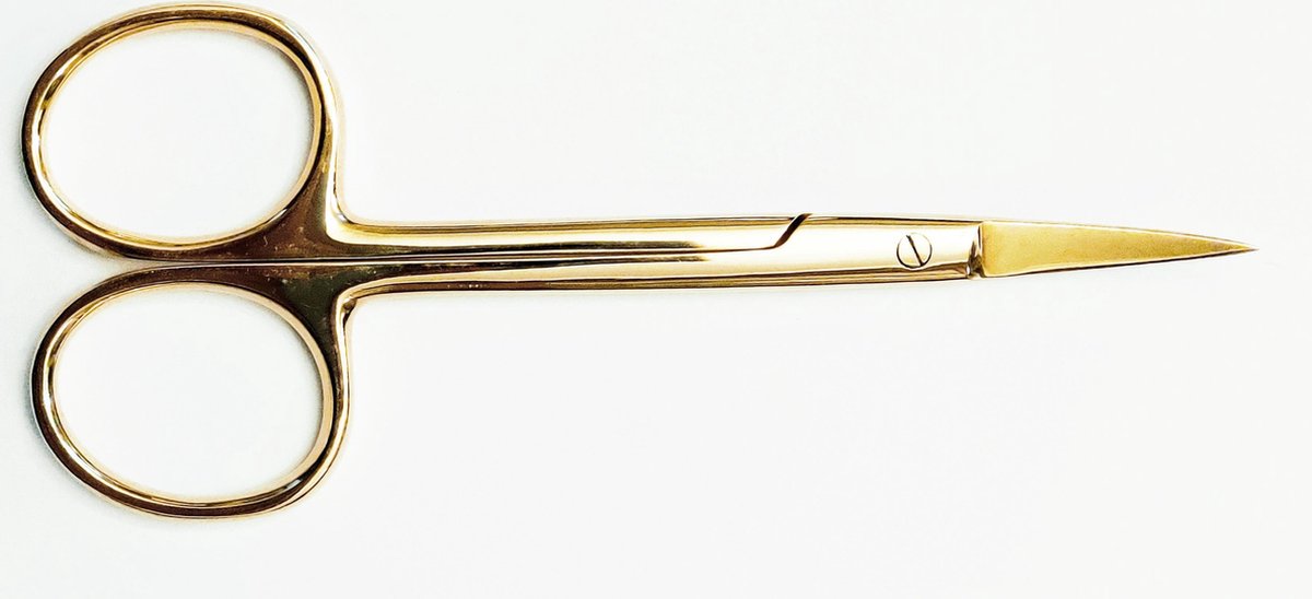 Beautytools Vellenschaar/Gebogen Snijvlak - Goudkleurig (11 cm) - (NS-2625)