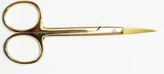 Beautytools Vellenschaar/Gebogen Snijvlak - Goudkleurig (11 cm) - (NS-2625)