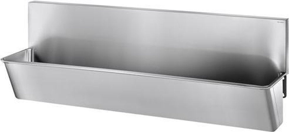 Medische scrub hoge spatwand L.2100 RVS 304 mat gepolijst