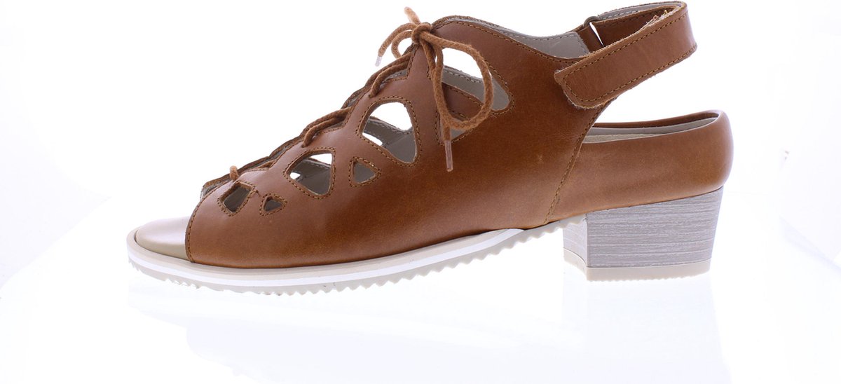 Verhulst-Bridget vetersandaal wijdte K-Cognac leer -3030-maat 4
