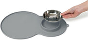 Catit Placemat Peanut Inclusief Rvs Bakje 35 x 23 x 3 cm - Voerbak - Grijs
