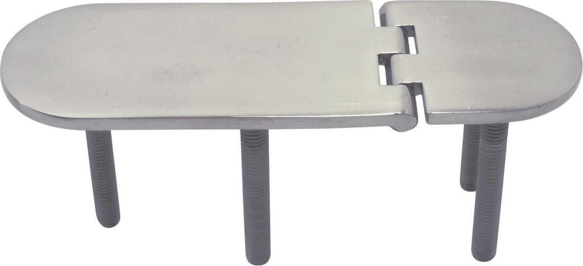 Luikscharnier - 126x40x4 - Rvs 316 - Knoop onder