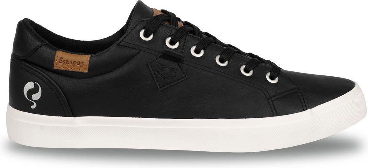 Heren Sneaker Laren  -  Zwart (Lederlook)