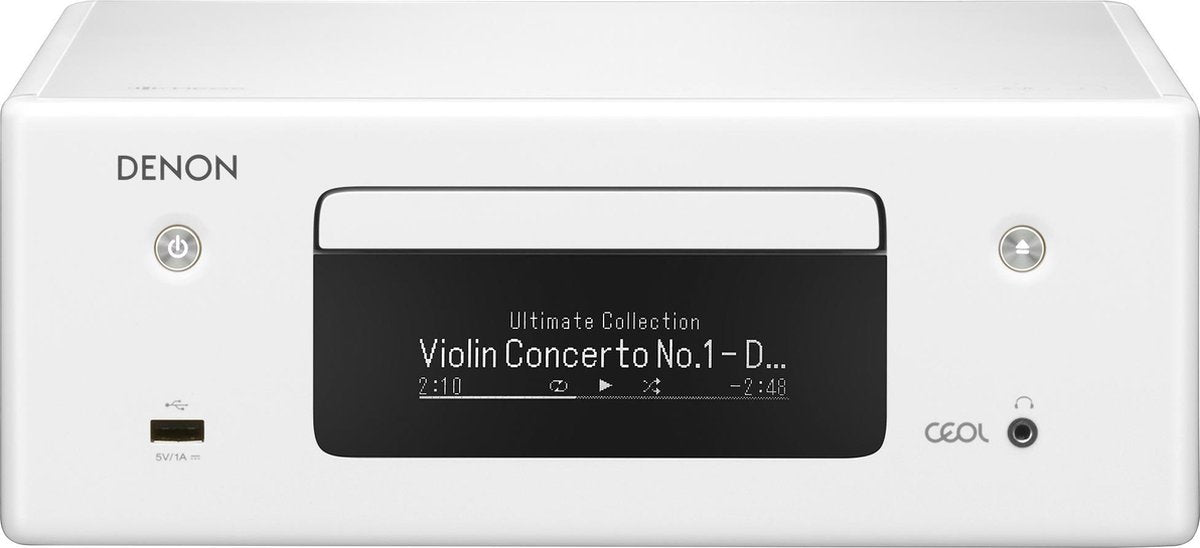 Denon CEOL N10 CD Receiver voor Stereo Set - Radio - Bluetooth - HEOS Multiroom - Wit