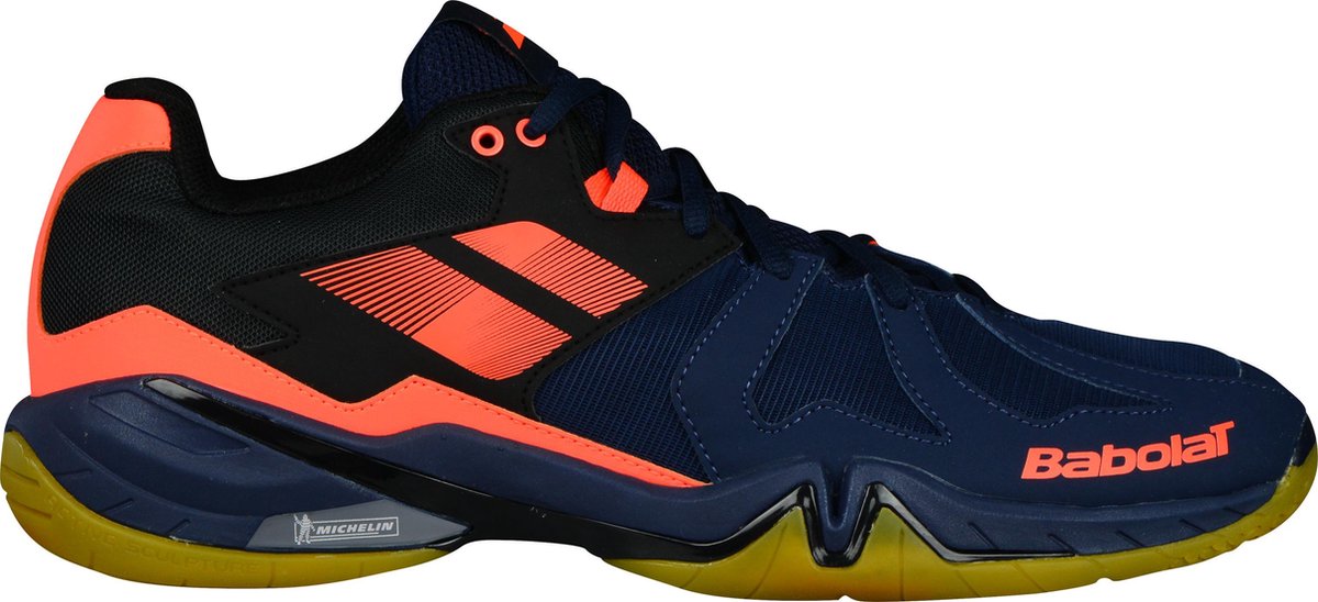 Babolat Shadow Spirit Men badmintonschoen - maat 42 - blauw/oranje