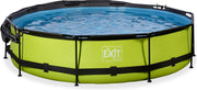 EXIT Lime zwembad ø360x76cm met schaduwdoek en filterpomp - groen