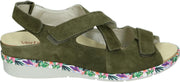 Verhulst 8356-61-30 - Volwassenen Platte sandalenDames Sandalen - Kleur: Groen - Maat: 37.5