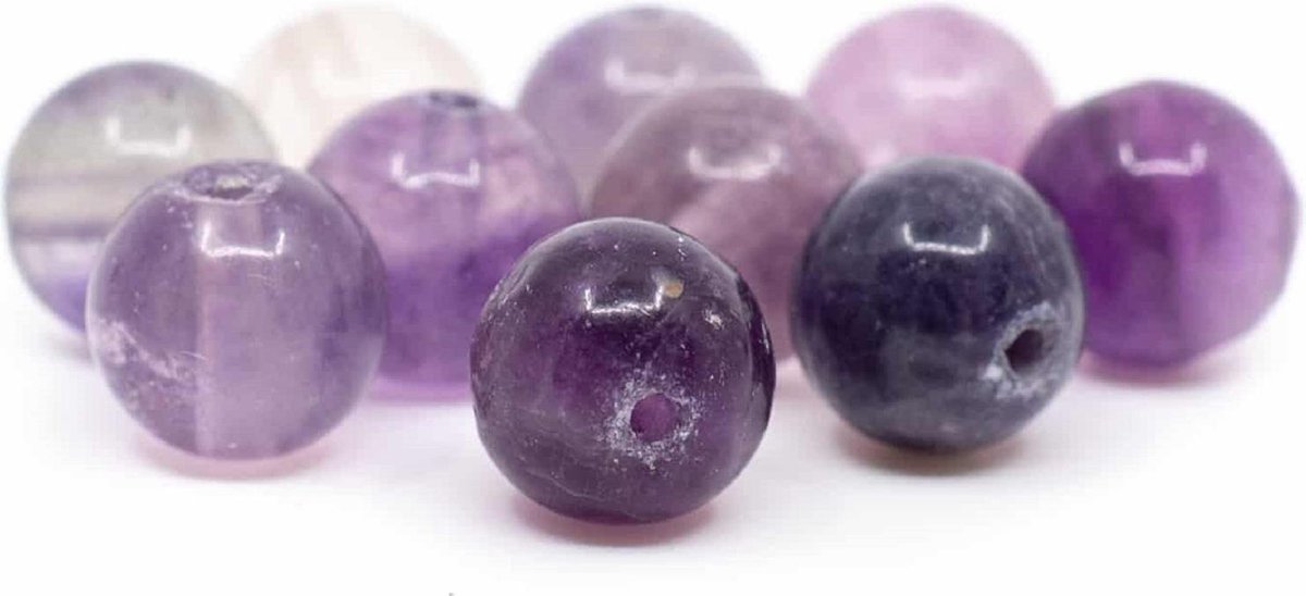 Edelsteen Losse Kralen Fluoriet – 10 stuks (8 mm)