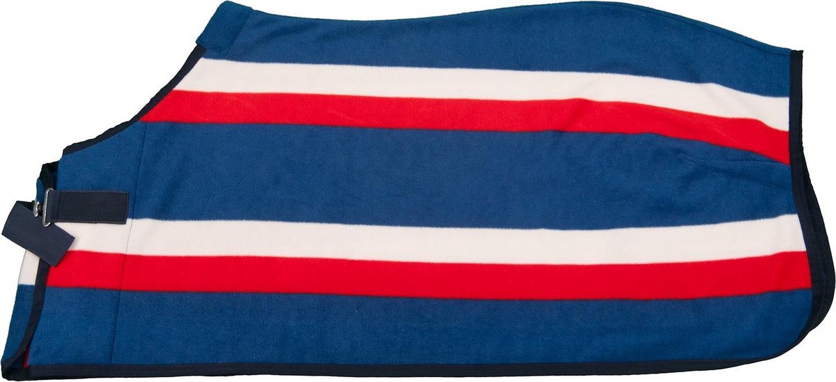 MHS Paardendeken fleece deken Rood/Wit /Blauw / 118 cm
