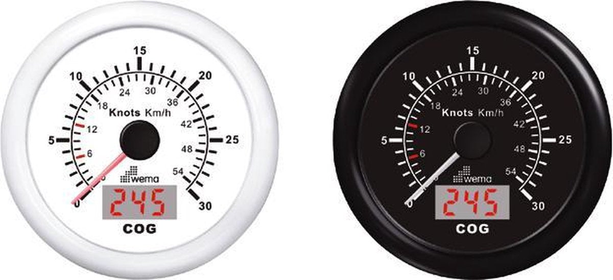 Wema GPS/Speed/compass / 60 kn/110 km zwart