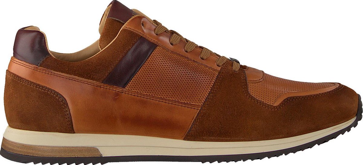 Mazzeltov 20-9423e Lage sneakers - Leren Sneaker - Heren - Cognac - Maat 41