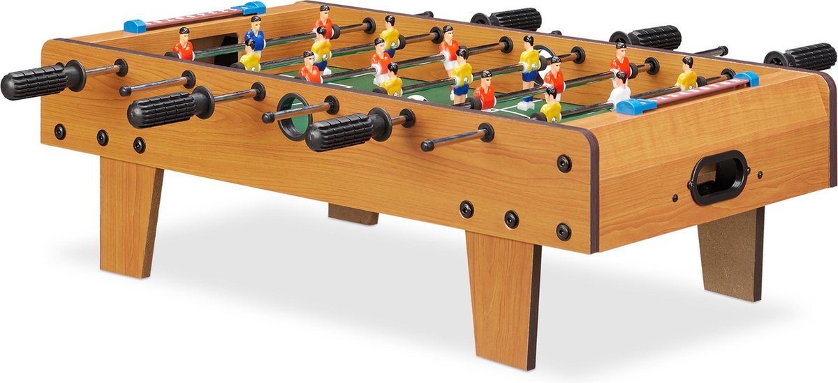 relaxdays voetbaltafel - speeltafel kind - voetbal tafelspel - kickertafel - tafelvoetbal