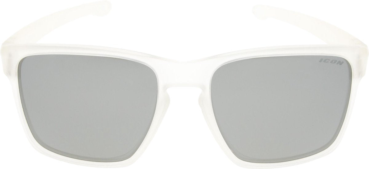 ICON Sport Zonnebril PREDATOR - Mat transparant montuur - Grijs spiegelende glazen - GEPOLARISEERD (p)