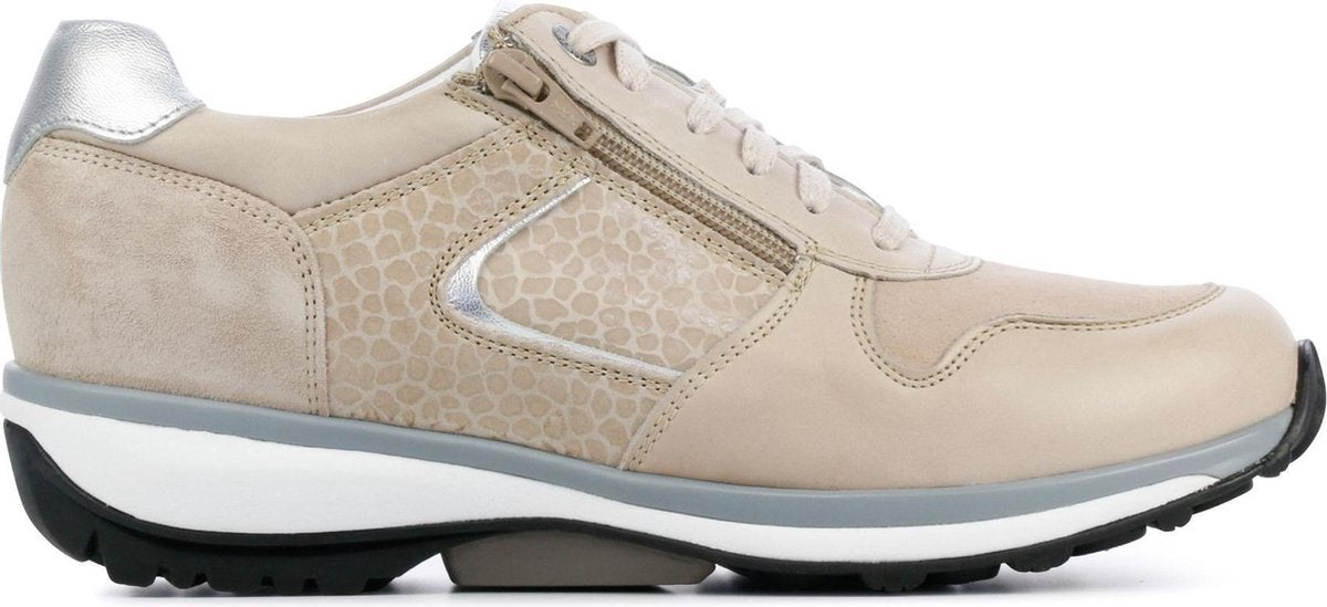 Xsensible Vrouwen Suède Lage sneakers / Damesschoenen Jersey 30042 - Beige - Maat 42