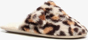 Thu!s dames pantoffels met luipaardprint - Bruin - Maat 39/40